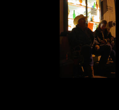 Curious Bob weaves his tales on the porch of the Randsburg Inn