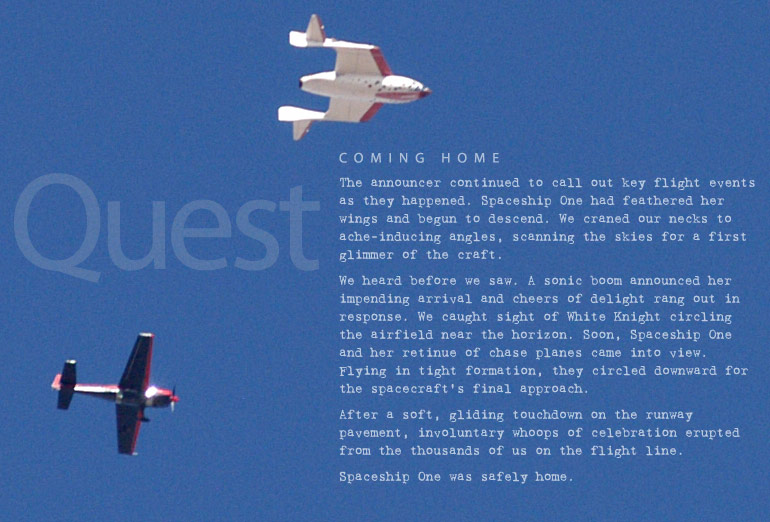 Quest: Spaceship One comes home